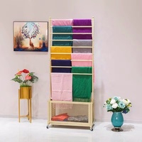 Support d'affichage métallique sur mesure pour papier d'emballage floral, foulards en soie, tissus textiles, rouleaux de tissu, tapis et moquettes pour expositions et magasins