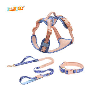 Famipet fabricante personalizado nuevo diseño ajustable accesorios para mascotas suave transpirable reflectante perro arnés y correa <span class=keywords><strong>collar</strong></span> conjunto - Product Image 4