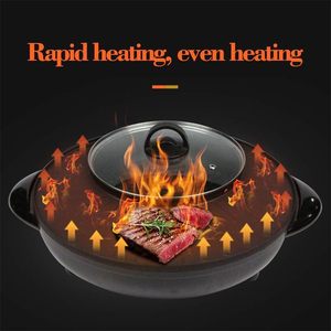 Oferta Especial: Parrilla Eléctrica 2 en 1 para Barbacoa y Hot Pot, Estilo Coreano Moderno, Mesa Redonda con Función Antihumo - Product Image 3