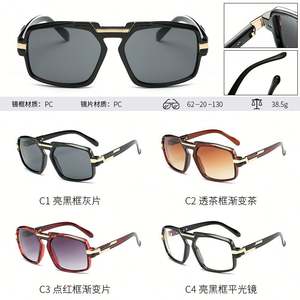 Lunettes de soleil rétro 2025 pour hommes et femmes, style aviateur carré, protection UV400, verres polygonaux pour la conduite - Product Image 5