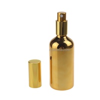 Flacon pompe de parfum en verre or UV 10/15/20/30/50/100ml avec emballage en boîte Euro Round Luxury