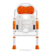 Chaise de douche avec dossier et accoudoirs, siège de bain avec rainure découpée, tabouret de douche antidérapant pour personnes âgées, handicapées, enceintes