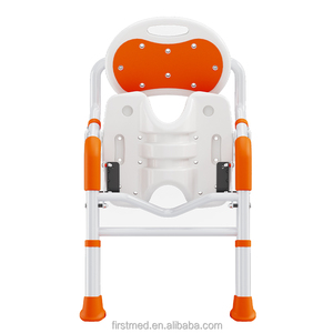 Chaise de douche avec dossier et accoudoirs, siège de bain avec rainure découpée, tabouret de douche antidérapant pour personnes <span class=keywords><strong>âgée</strong></span>s, handicapées, enceintes - Product Image 5