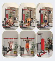 Rack de Potencia Multifuncional de Alta Capacidad con Barra de Dominadas y Soporte Ajustable para Sentadillas, Equipo de Gimnasio en Casa, Producto de Calidad Premium