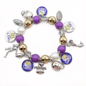 Bracelets à breloques personnalisables de style HBCU avec logos de l'Université d'Alabama, de l'Université du Sud de l'Alabama et de l'Université d'<span class=keywords><strong>Auburn</strong></span> - Product Image 6