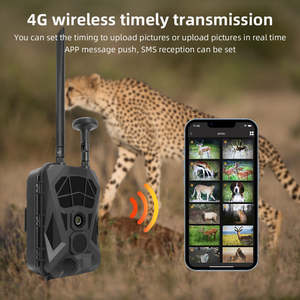 Caméra de chasse sans fil 4G LTE, caméra de chasse extérieure 1080P avec vision nocturne, détection de mouvement, étanche IP66 pour la chasse - Product Image 3