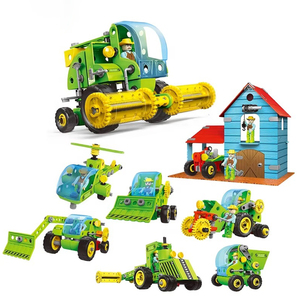 Assemblando i puzzle giocattolo per <span class=keywords><strong>bambini</strong></span> camion di costruzione della città 4 in1 veicoli diecast smontano i giocattoli per camion - Product Image 1