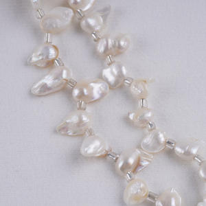 Perlas de Agua Dulce Naturales Zhuji de 18 cm, 11-12 mm, con Orificio para Hilo, Adhesivas, para Manualidades, Material Semiterminado - Product Image 4