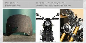 Pare-brise de moto pour TRIUMPH SCRAMBLER <span class=keywords><strong>900</strong></span>/ 1200 PTIGER <span class=keywords><strong>900</strong></span>/GT/GTLOW/RALLY/RALLY PRO/850 <span class=keywords><strong>SPORT</strong></span> <span class=keywords><strong>TIGER</strong></span> 1200 GT / RALLY 22-25 - Product Image 3