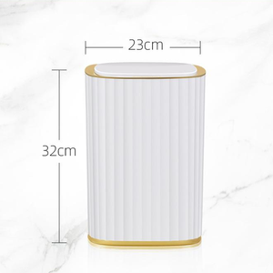 2.65 gallon modern corrugated plastic trash can Kitchen bathroom room fashion plastic smart inductive Ashbin smart trash can