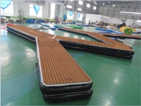 Plateforme flottante gonflable en forme de Y pour yacht, île de loisirs, ponton pour jet ski, stationnement de bateau avec tissu à double paroi certifié CE