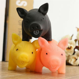Grappig Rubber Varkensmodel Grommende Hond Kauwen Speeltje Voor Kinderen Piepend Fetch Speelgoed Met Huisdecor Accenten - Product Image 2