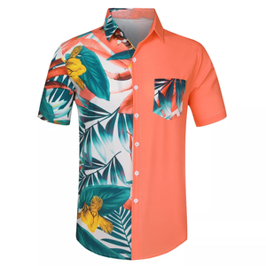 Wholesale Customizable Print Sublimations Design New Styles Fir Hawaii Cotton <b>Men</b>' s Water t <b>Shirts</b> for <b>Beach</b> - Product Image 2