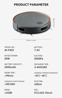 Robot Vacuum Cleaner Mop 20000PA Daya Hisap, Pembersihan Basah/Kering, Navigasi LDS, Pembuangan Kotoran Otomatis, Stasiun Basis, Hotel Pintar