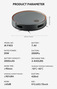 หุ่นยนต์ดูดฝุ่นถูพื้น แรงดูด 20000PA ถูพื้นแบบเปียก/แห้ง ระบบนำทาง LDS ฐานทิ้งฝุ่นอัตโนมัติ ทำความสะอาดอัจฉริยะ - Product Image 5
