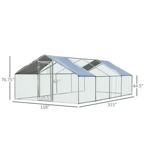 Poulailler en acier galvanisé robuste, type enclos, 3x6x2m - Product Image 3