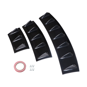 Diffuseur de pare-chocs arrière universel pour voiture avec aileron de châssis - Noir, en ABS, style sport - Product Image 3