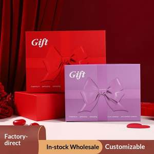 Caja de Regalo de Materiales Reciclados Laminados en Rojo Púrpura, Embalaje Personalizado para Cumpleaños de Novia, Forma Rectangular, Vela Hecha en China - Product Image 4