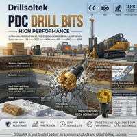 Буровые долота PDC Drillsoltek с 3, 4, 5, 6 лопастями для бурения твердых пород