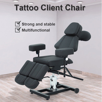 Kangmei Salon Furniture Wholesale Black Multifunctional Reclining Hydraulic Adjustable Massage <strong>Tattoo</strong> Artist Bed <strong>Chair</strong> Table