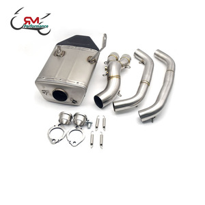 Para Yamaha MT-<span class=keywords><strong>07</strong></span> MT07 hasta <span class=keywords><strong>2022</strong></span> sistema de escape de la motocicleta Fondo Header mediados enlace de deslizamiento en silenciadores de acero inoxidable - Product Image 2