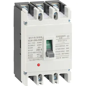 ISO Electric Turn Handle Operation AC400V AC800V 3 Poles Mold MCCB 630 Amp Mould Circuit Breaker With Auxiliary Alarm Contacts