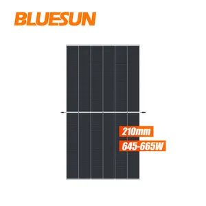Солнечная панель Bluesun 670 Вт, контейнер для солнечных панелей для электростанций, Производители солнечных панелей в Китае по отличной цене