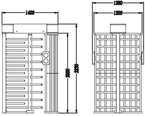 Les gens de haute sécurité comptant la porte de tourniquet de système de contrôle d'accès de solénoïde à vendre le tourniquet utilisé de pleine taille - Product Image 5