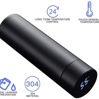 Termo Inteligente Digital con Logotipo Personalizado, Botella de Agua para Niños, Acero Inoxidable, Aislamiento al Vacío, Pantalla LED, 500 ml, 12-24 Horas de Temperatura