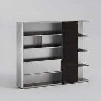 Bureau de direction moderne avec armoire latérale et gestion des câbles pour mobilier de bureau de cadre