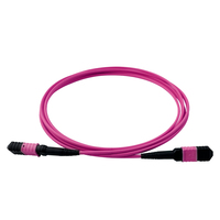 Kabel Jumper MTP 1m 3ft MTP-12 UPC Female ke MTP-12 UPC Female 12 Serat Multimode OM4 Plenum OFNP 0.35dB Maks Tipe B