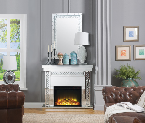 Silver + Glass + Mirror + Synthetic Wood