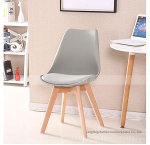 Ristorante sedie cina produttore di plastica a buon mercato tavoli e sedie Scandinavia imbottiti sedie da pranzo con gamba in legno - Product Image 5