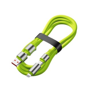 สายชาร์จเร็ว 4 in 1 ยาว 1.5 เมตร USB C Lightning Type C สำหรับ iPhone Huawei Android ชาร์จในรถยนต์ - Product Image 2