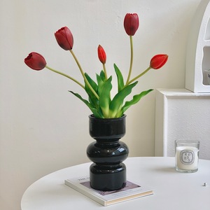 Bouquet de tulipes artificielles Qingyu Chronicle en caoutchouc souple, fait main, pour décoration de mariage et ornement floral de salon - Product Image 3