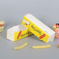 Boîte Kraft rectangulaire jetable pour sortir le fromage, récipients pour Hot-Dog, porte-nourriture personnalisé, plateaux en papier