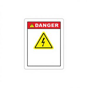 Panneau de signalisation de sécurité industriel : Danger de choc électrique, Conformité OSHA, Symbole d'alerte électrique (Éclair), Étanche - Product Image 1