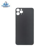 Coque arrière en verre pour iPhone 11 Pro Max, gros trous, couverture arrière en verre