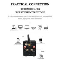 Icebrzhifi — amplificateur de puissance numérique, nouveauté C50 BT5.0, Infineon MA12070 ES9023, carte sonore stéréo, 80W x 2 U, carte sd, USB/TF