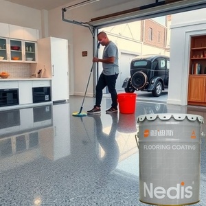 <span class=keywords><strong>Peinture</strong></span> époxy pour sols en sable blanc, sans COV, écologique, facile d'entretien, personnalisable, pour garage, parking, centre commercial - Product Image 6