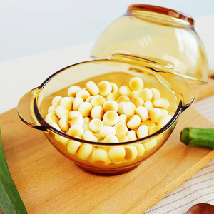 Nouveau Style bol à fruits verre Double oreille verre <span class=keywords><strong>bagatelle</strong></span> bol résistant à la chaleur bols à salade verre - Product Image 3