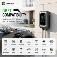 Chargeur EV AC GANCRON OEM GB/T 7kW 11kW 22kW 16A 32A à puissance réglable, mural pour la recharge à domicile