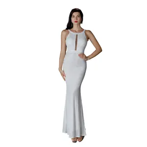 luxury Evening Gown The New Plus Size Evening Halter Party Ladies Fashionable Slim Casual Sequin Fashion Dress Wedding Dresses