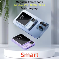 Penjualan laris mini magnetik 5000mAh 15W pengisi daya nirkabel 10000mAh bank daya Cepat