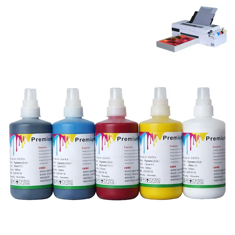 Greencolor high Quality 1000ml XP600 DTF White Ink for Epson L805 i3200 L1800 Inkjet Printer Premium Bulk Textile Pigment Ink Ma