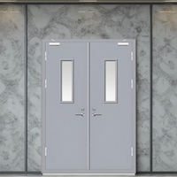 Porte coupe-feu en acier de haute qualité pour bâtiment commercial, design moderne, prévention incendie pour hôtel