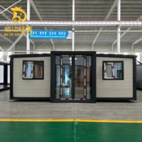 Maison conteneur en acier extensible BDMS de 40 pieds, villa moderne préfabriquée, bureau, bâtiment à déploiement rapide, hôtel, école