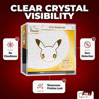 Boîtier de protection en acrylique pour ETB, boîte d'affichage magnétique ultra-épaisse 8mm+5mm, étui rigide empilable pour Pokémon-ed Elite Trainer Boxes