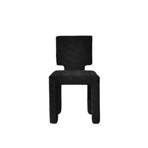 Silla de Escritorio de Terciopelo Negro de Alta Calidad para Oficina <span class=keywords><strong>y</strong></span> Sala de Estar, Estilo Moderno <span class=keywords><strong>y</strong></span> Contemporáneo, Mueble Versátil para el Hogar - Product Image 1
