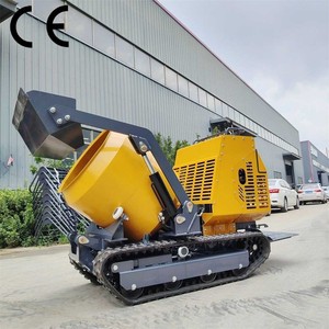 Nueva maquinaria de construcción, bomba de motor mezcladora de hormigón sobre orugas, 400L, Mini volquete móvil de carga automática, camión mezclador de hormigón sobre orugas - Product Image 1